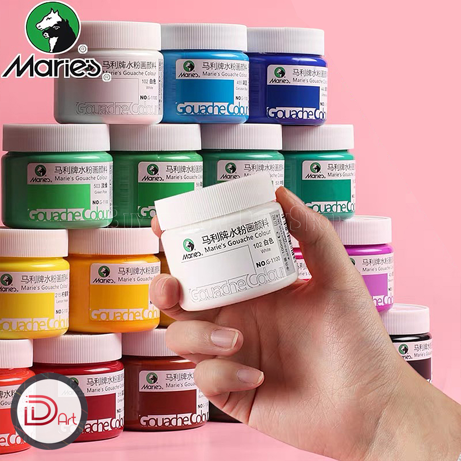 Màu vẽ Gouache MARIE'S dạng hũ 100ml