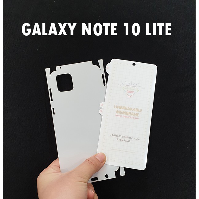 Bộ ppf chống xước 2 mặt samsung galaxy note 10 lite