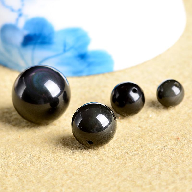Hạt đá obsidian tự nhiên dùng làm sản phẩm handmade DIY