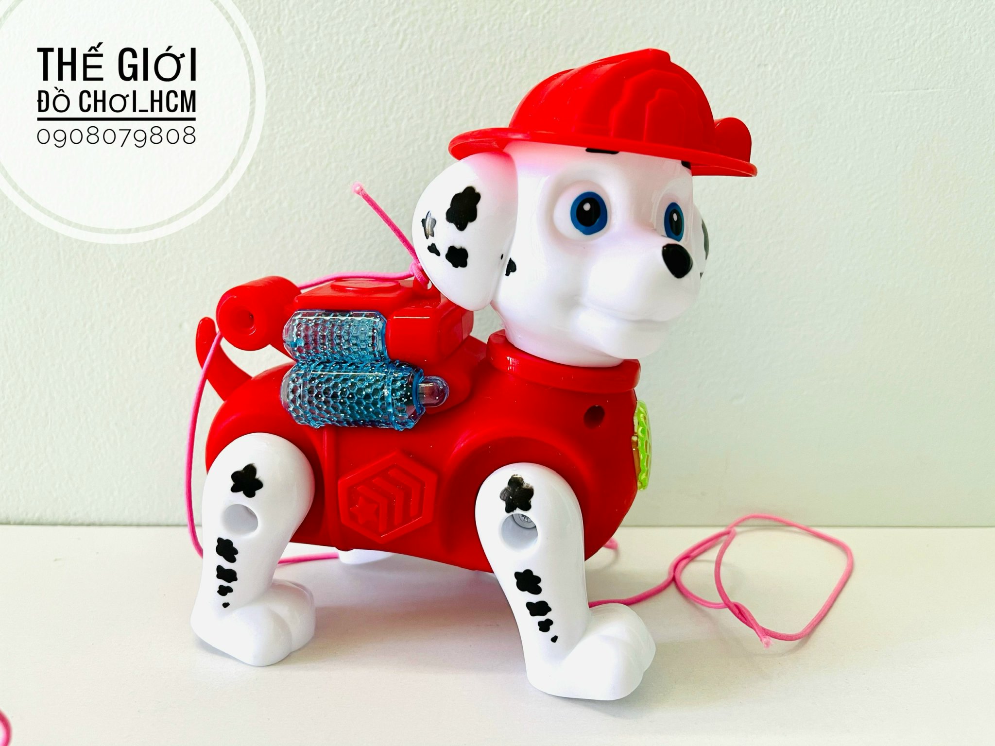 [NHẠC-ĐÈN] Đồ chơi chó cứu hộ chạy pin cho bé dắt đi dạo