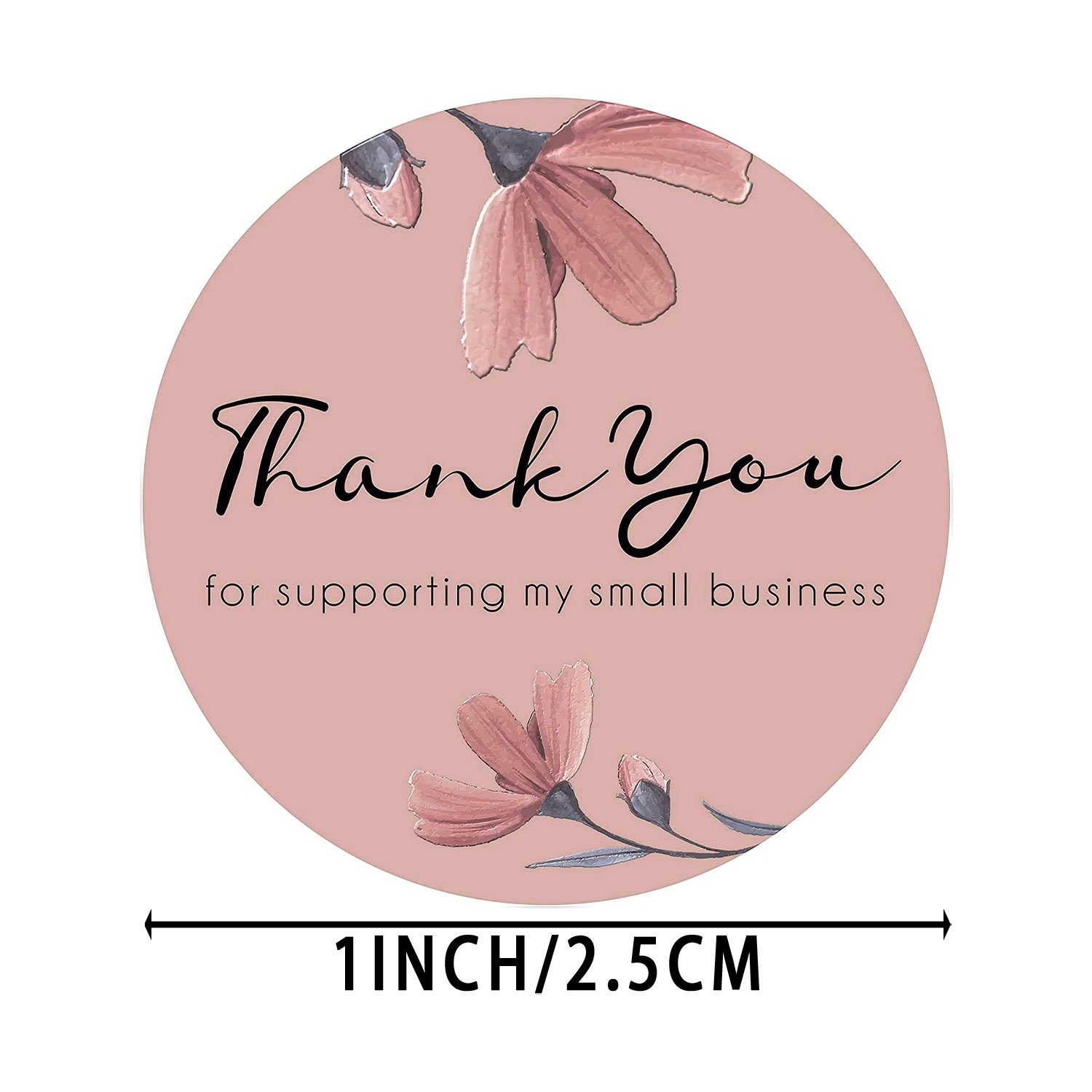 TD17_Tem dán chữ " Thank you" << Đ.KINH 2.5CM_3.8CM, 500TEM/CUON>>