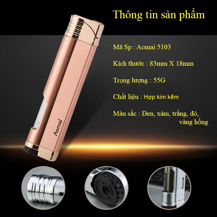 Bật Lửa Gas Khò Cao Cấp AOMAI 5103 ( 5 màu tùy chọn )