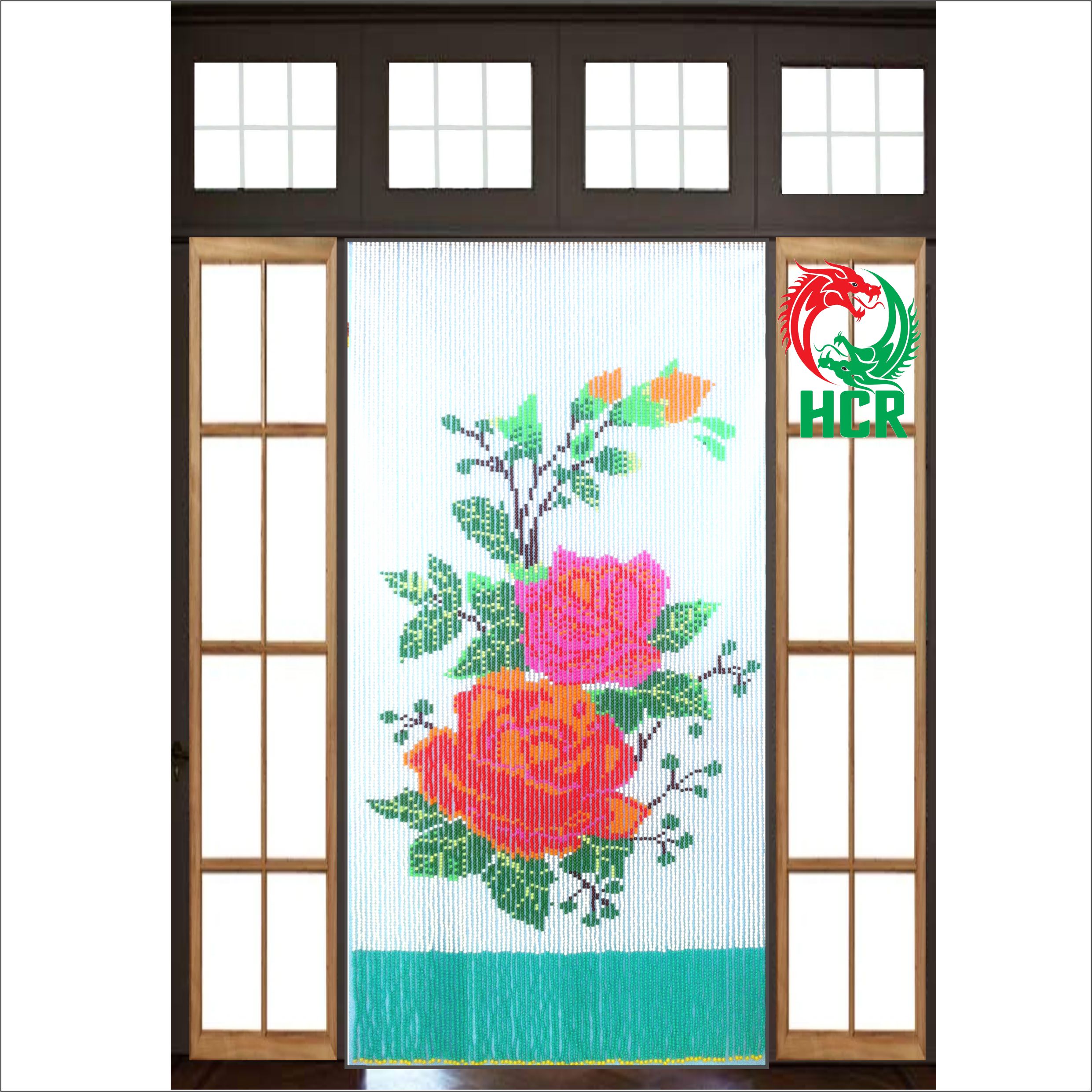 Màn hạt nhựa - Công ty Hai Con Rồng - Code 818 Hoa Hồng