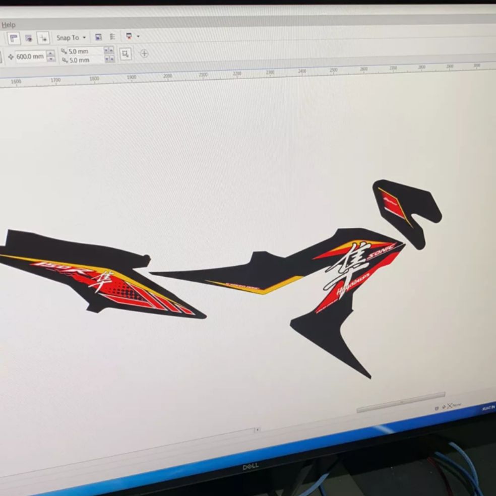 [HCM]Tem xe sonic tem rời mẫu tem hayabusa cao cấp dán xe đen  xe đỏ