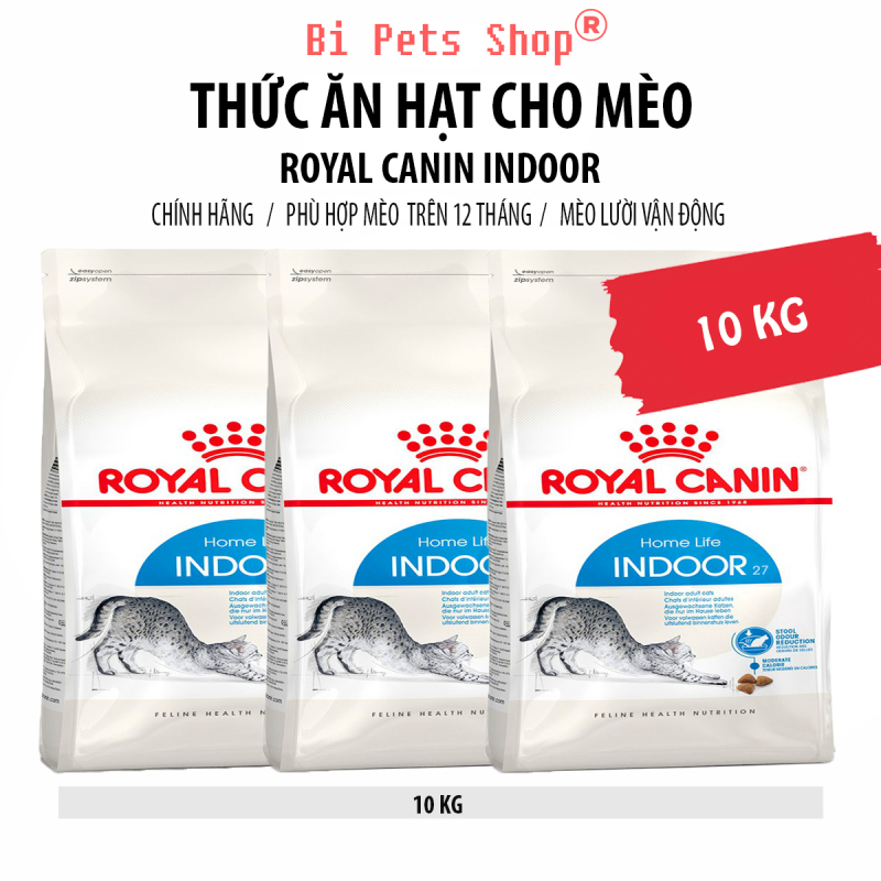 Thức ăn hạt cho mèo Royal Canin Indoor - 10 KG - Dành cho mèo trưởng thành từ 12 tháng tuổi trở lên
