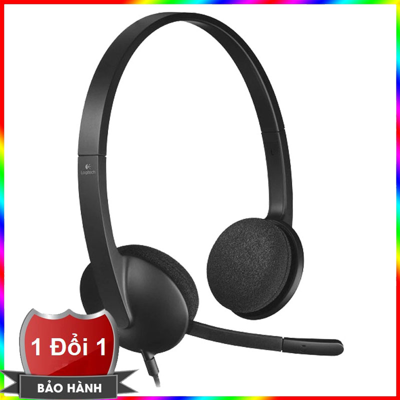 Tai nghe cao cấp kèm Micro chống ồn Logitech H340 - Tai nghe chụp tai Logitech H340 - Tai nghe chụp tai LOGITECH H340 - Có 1 bên micro, kết nối usb, cắm là sử dụng được ngay
