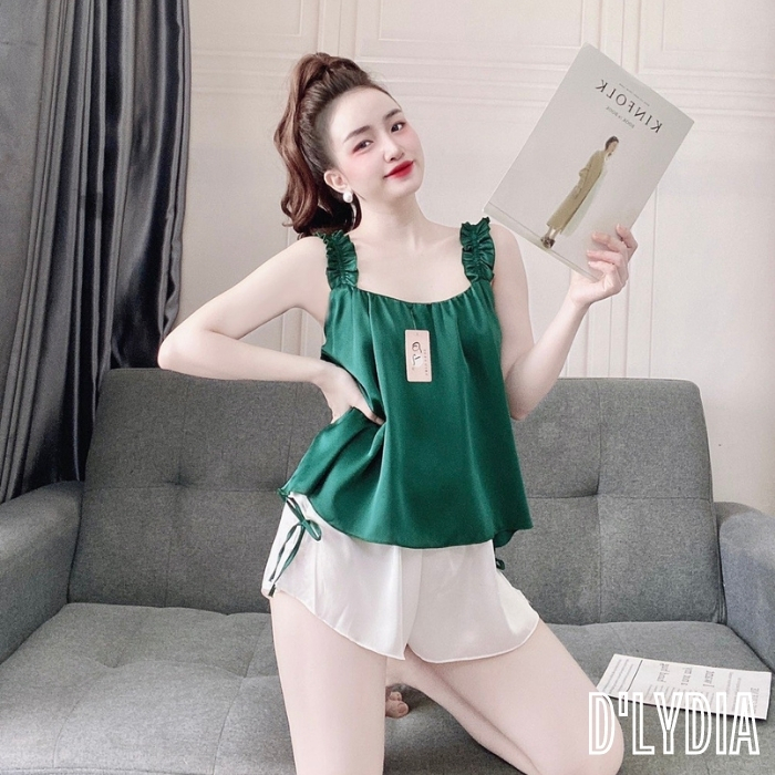 Đồ ngủ nữ sexy lụa satin 2 dây cao cấp D'LYDIA DN01