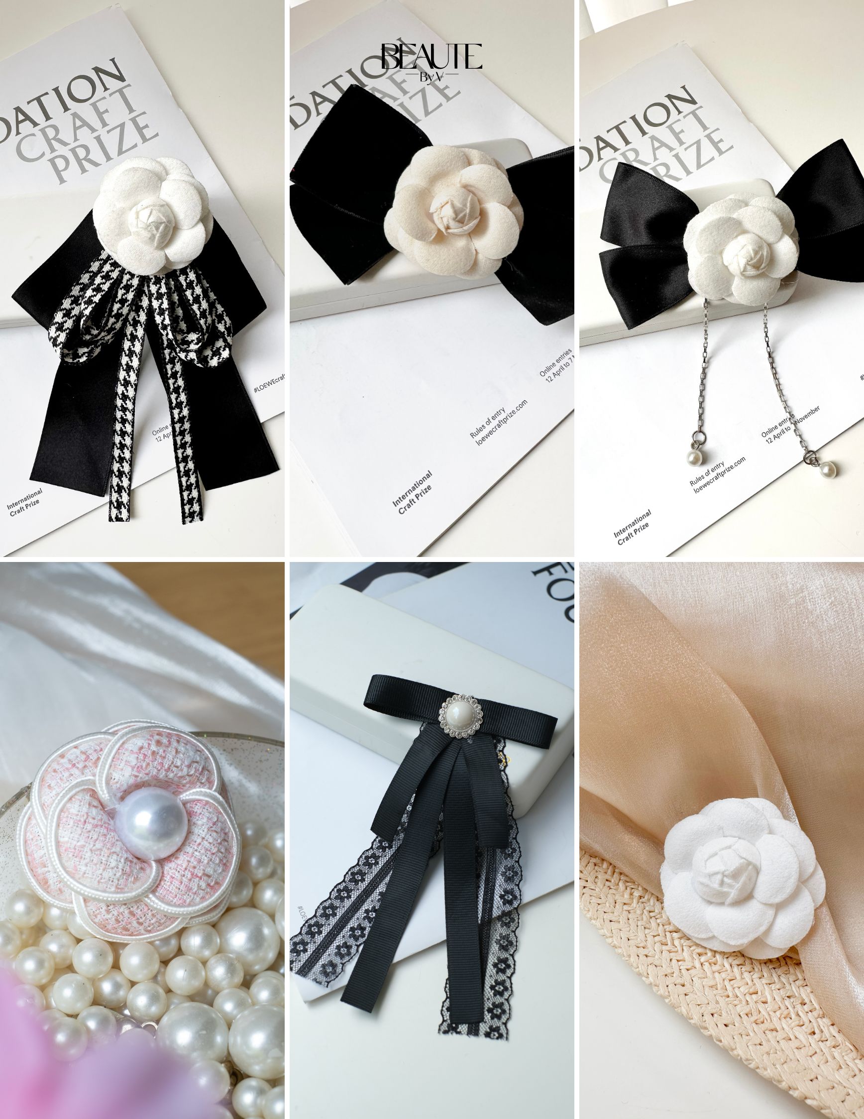 BEAUTEBYV - Phụ kiện cài áo vải nhiều mẫu