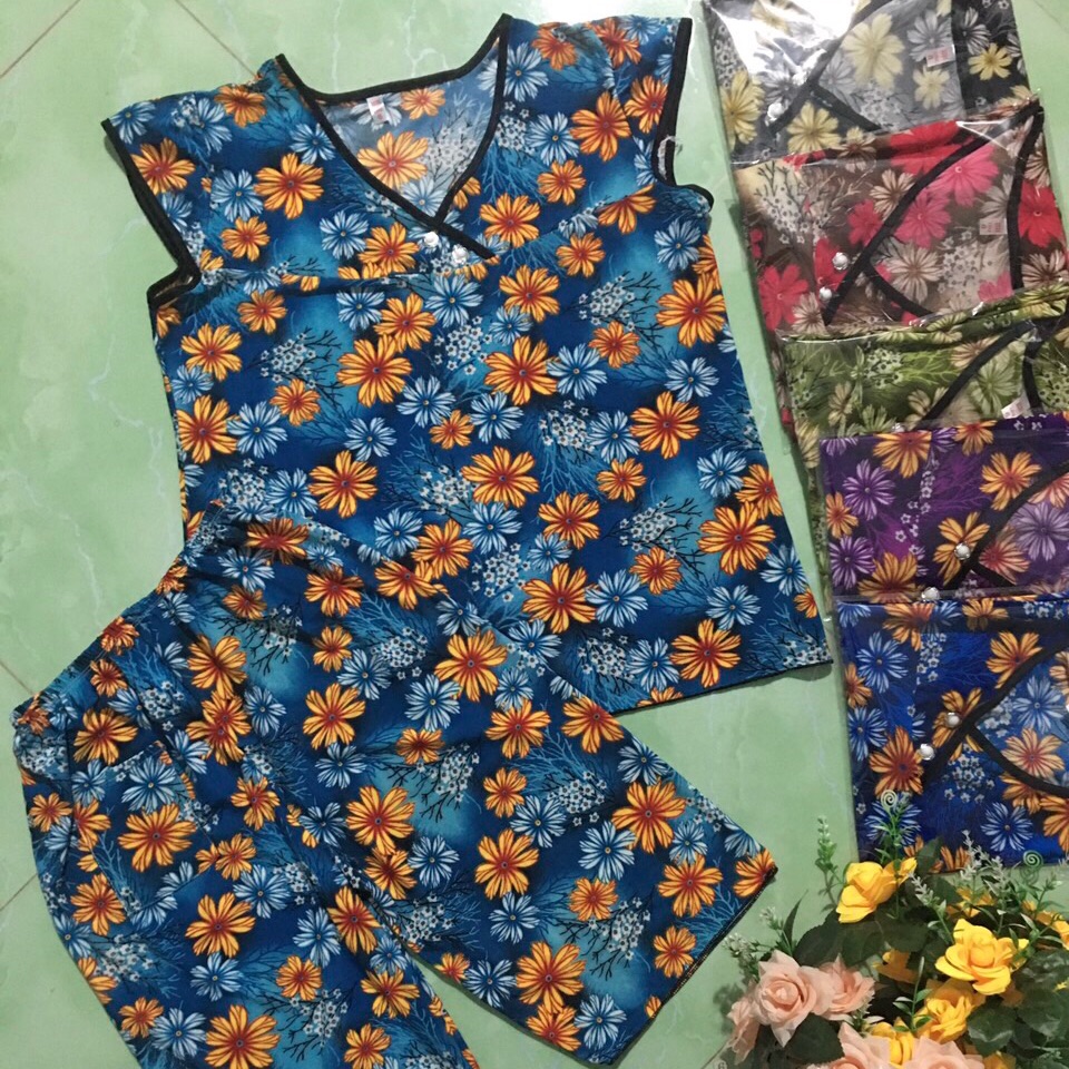 Bộ thun lạnh rẻ lửng size 40-65kg cao 1.6cm