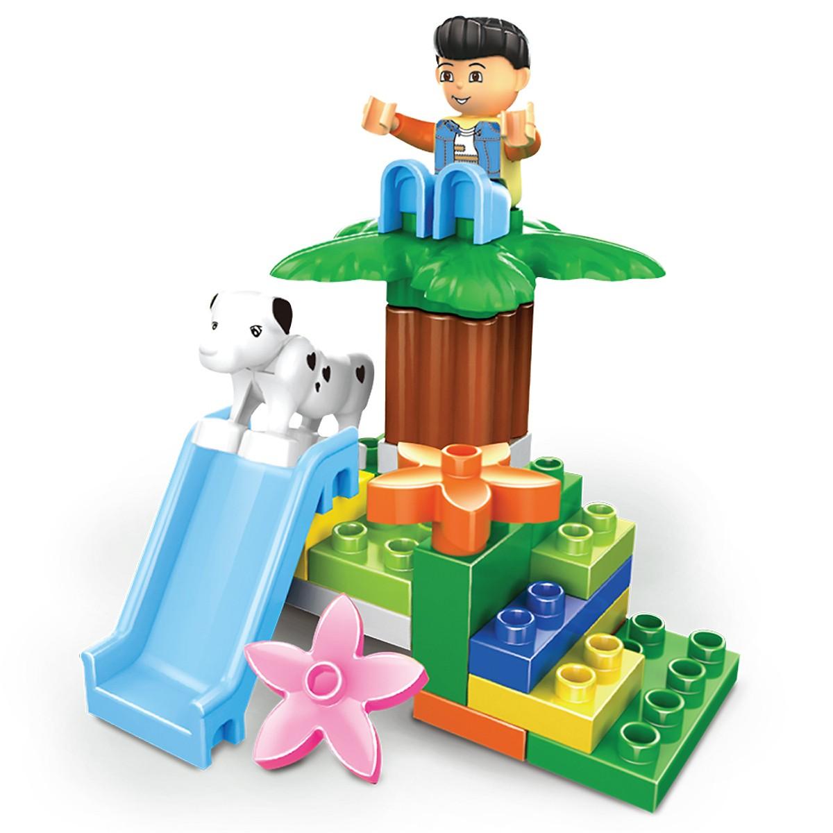Đồ Chơi Lắp Ráp Junior Block Creative Bricks tiNiToy 204 (Cầu Trượt)