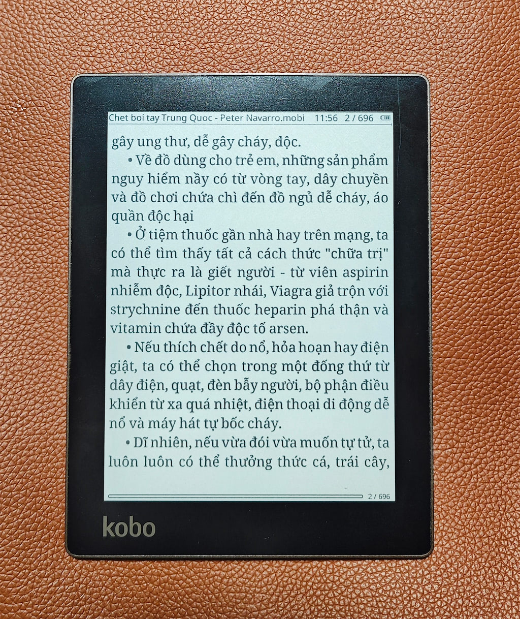 Máy Đọc Sách Kobo Aura 6 Inch Có Đèn Nền, Cài Sẵn Koreader, Patch Update