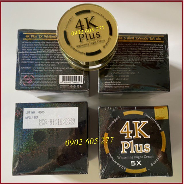 Kem 4k Plus Thái Lan dưỡng trắng da