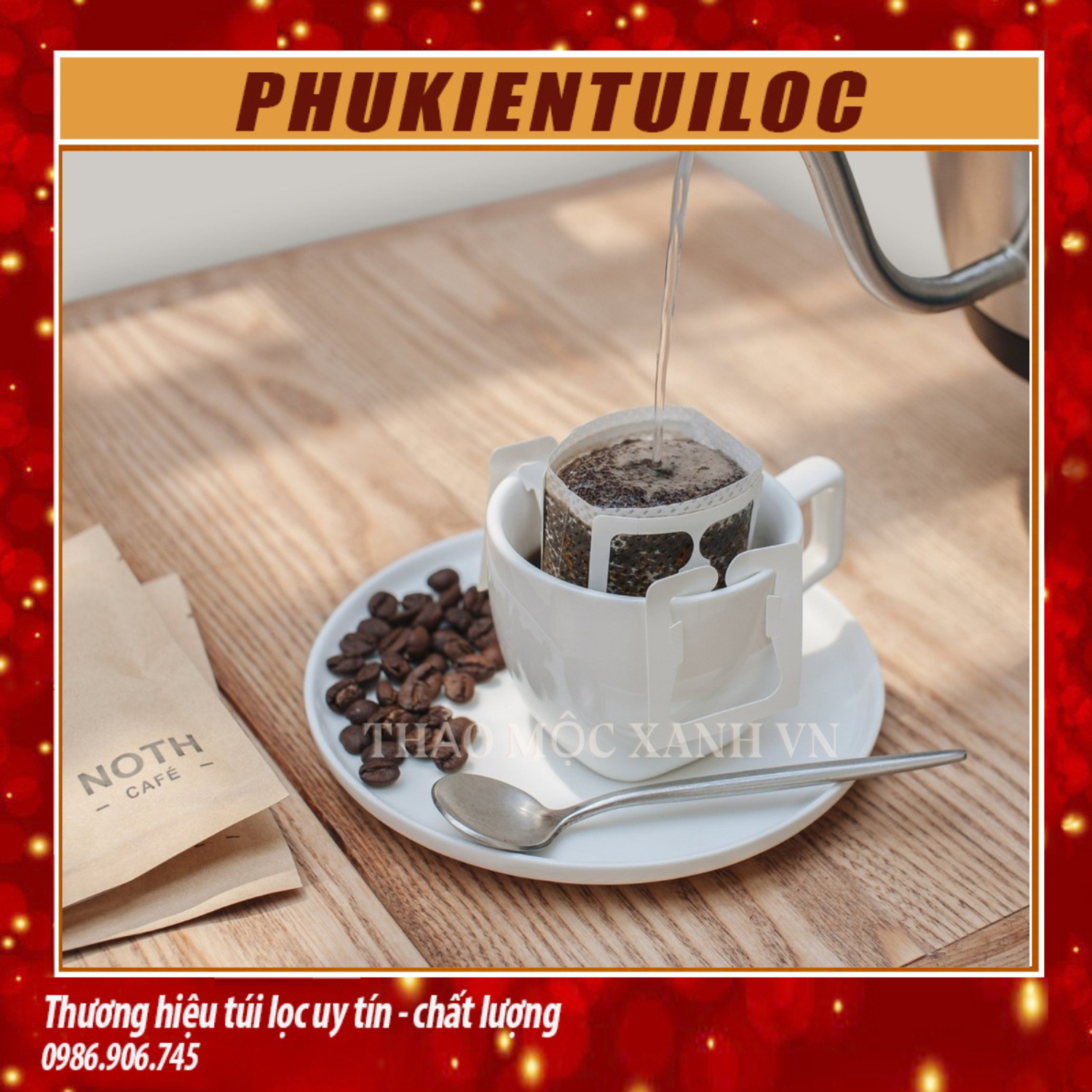 Set 50c Phin giấy pha cà phê / túi lọc cà phê / phin pha cà phê đi du lịch - Phukientuiloc.com