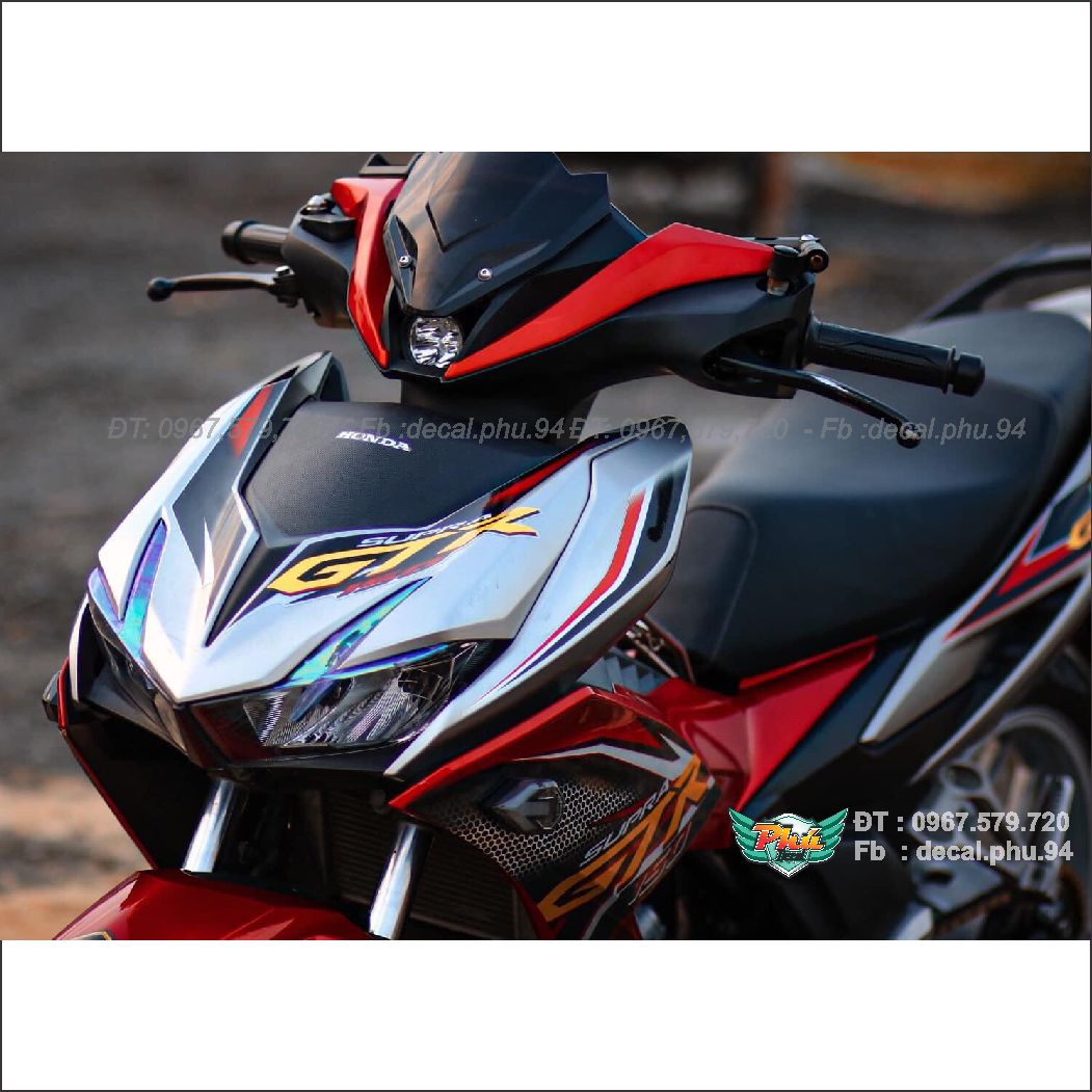 Tem rời Winner X GTR đỏ đen tổ ong (Y)