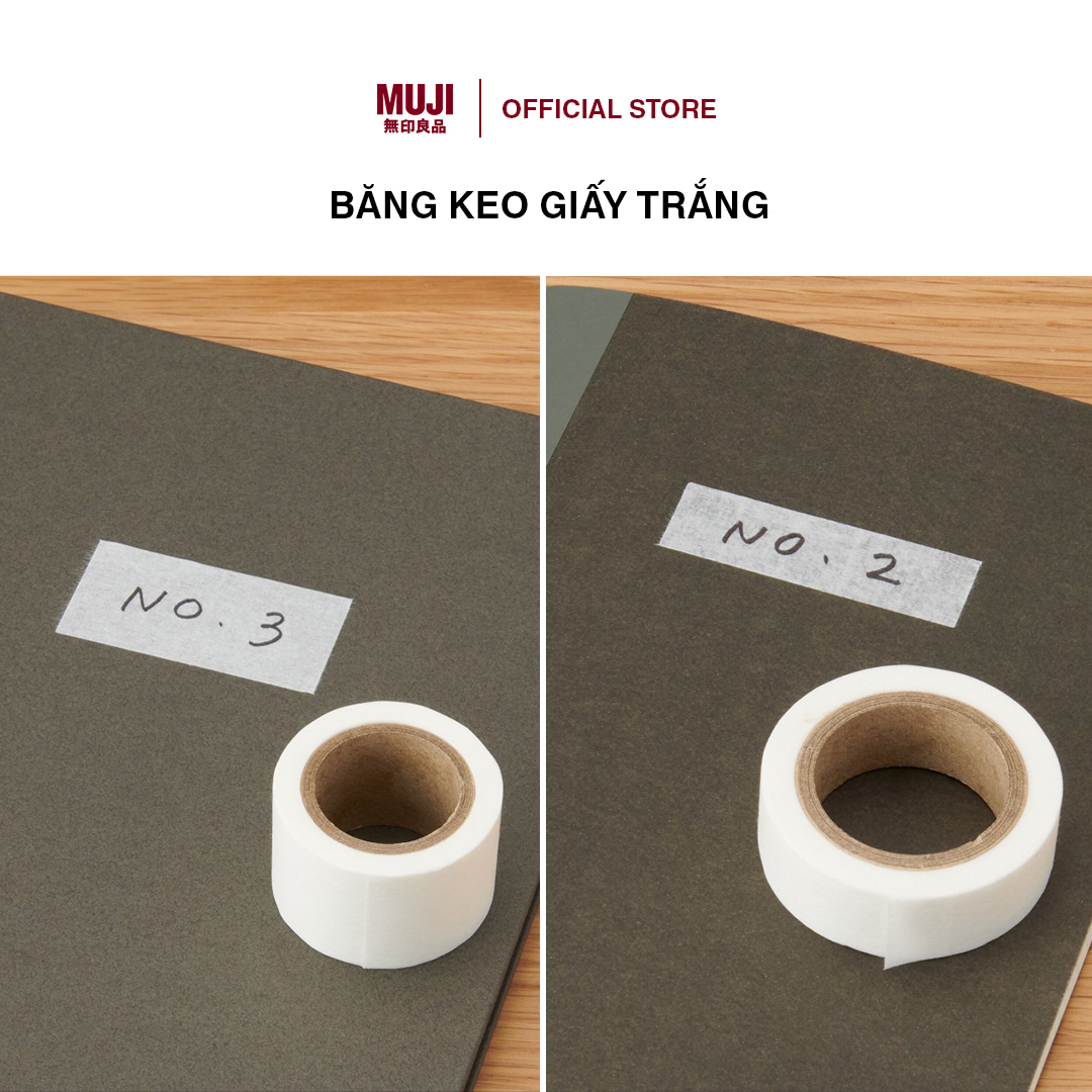 Băng Keo Giấy Trắng W15/W30mm MUJI