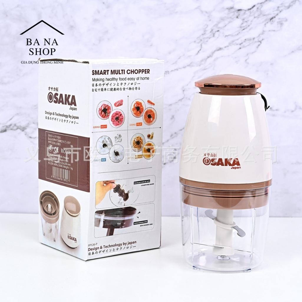 Máy Xay Đa Năng Osaka Japan, Máy Xay Sinh Tố, Rau Củ, Thịt Cao Cấp - Lưỡi Dao Lớn, Trục Xoay Chuyên Dụng