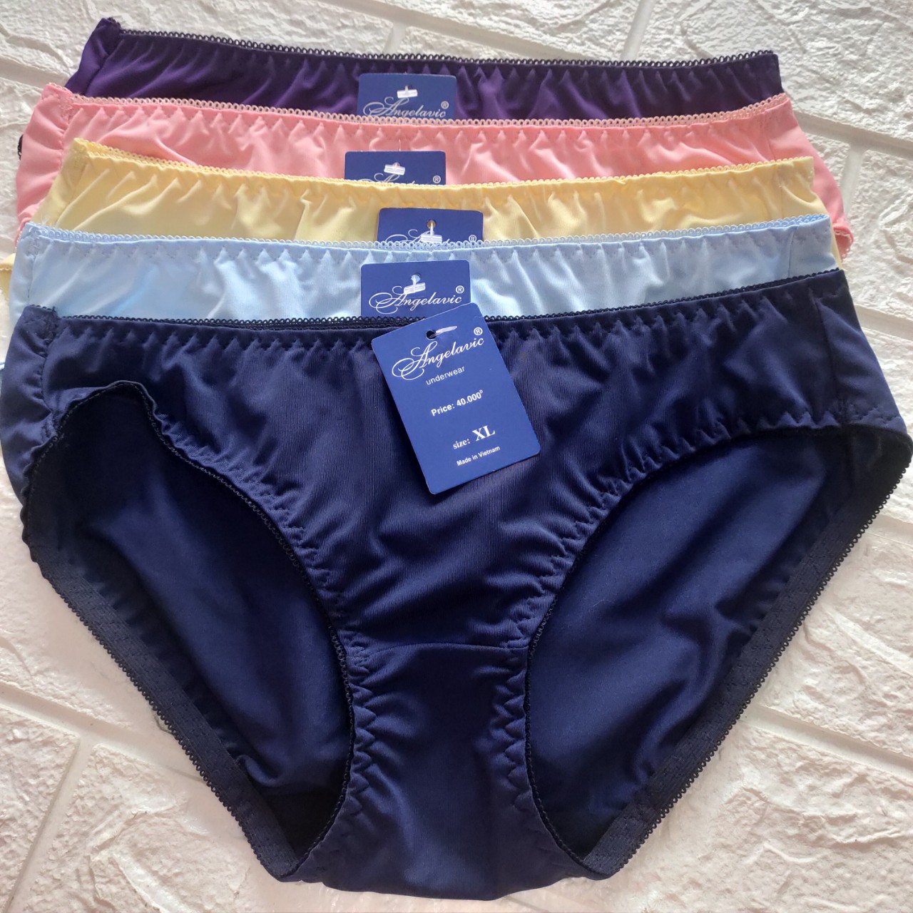 Combo 5 quần lót thun lạnh-Quần lót nữ thun lạnh bền, mới lâu- Quần lót Việt Nam-quần lót rẻ đẹp-Chipxk
