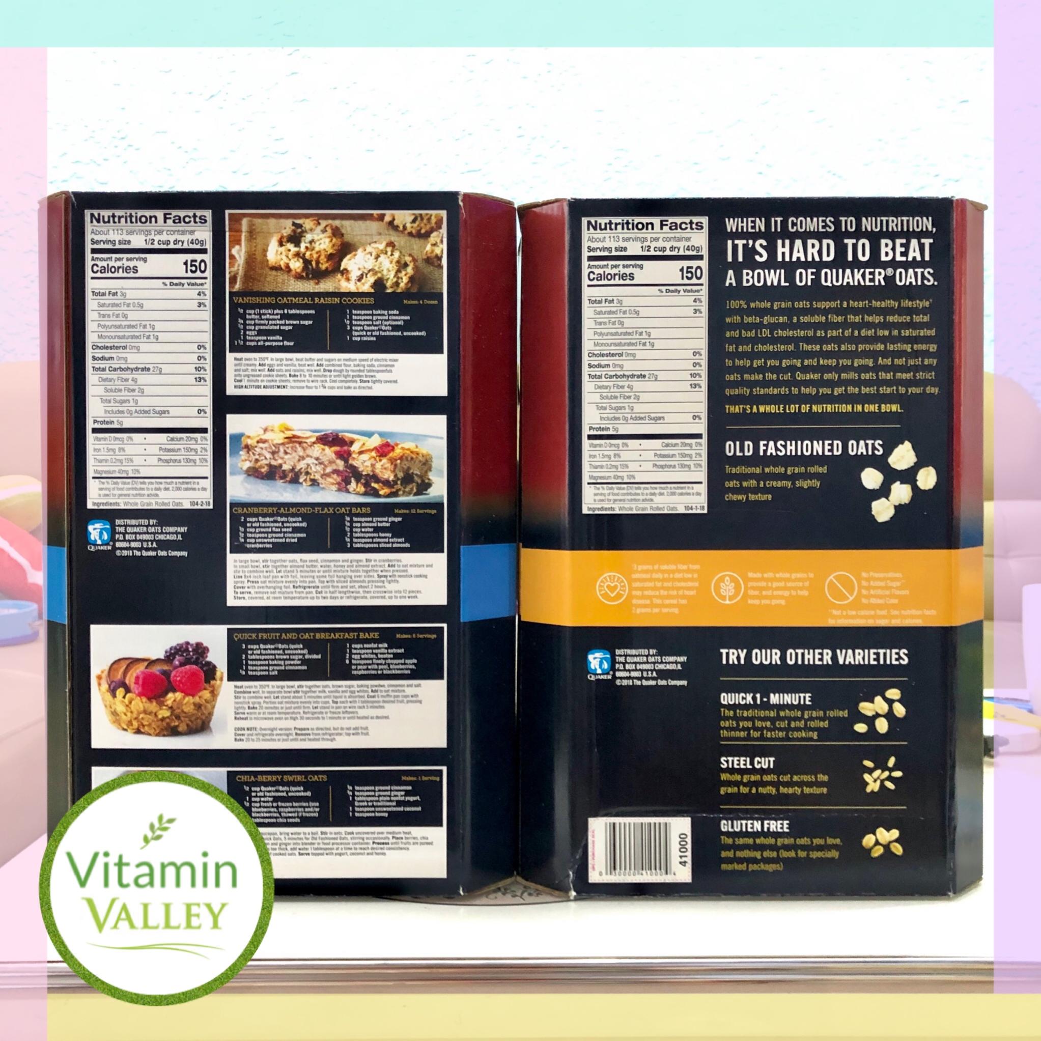 [HCM]Yến Mạch Quaker Oats Cán Mỏng/Cán Vỡ 4.5kg
