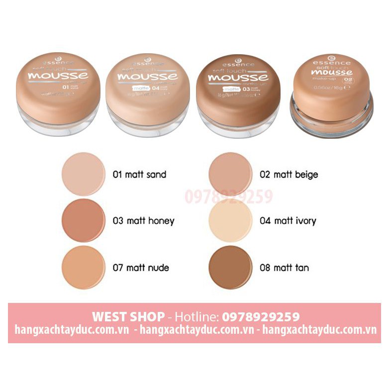 Phấn tươi Đức essence soft touch mousse 16g