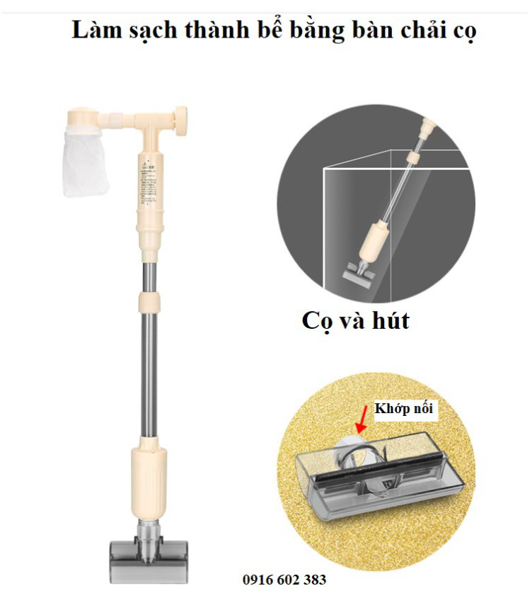 Máy bơm hút phân hồ cá dùng pin AS 615A JENECA