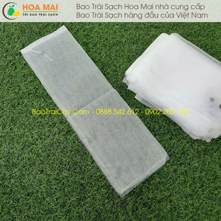100 Túi bao mướp 15x50cm lưới mùng