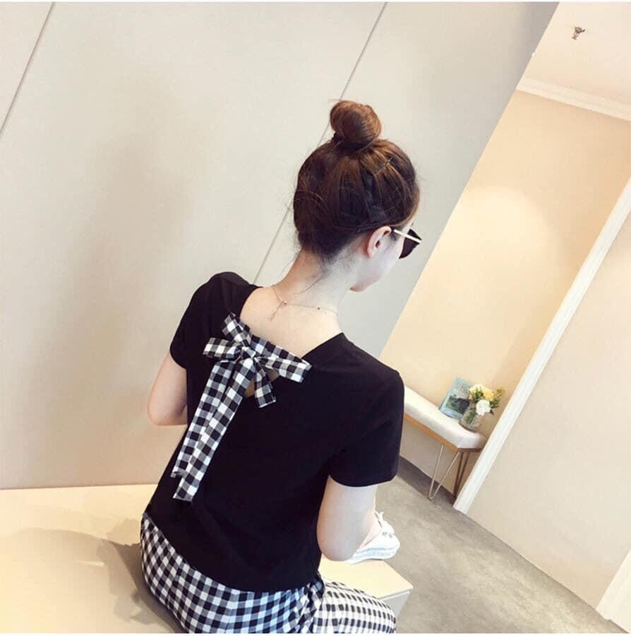 Sét áo cotton và quần kate dễ thương HMBKT2