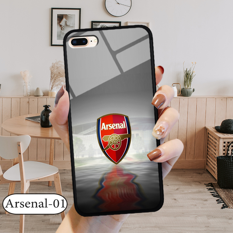 Ốp kính 3D IPHONE 7 PLUS - in biểu tượng đội bóng