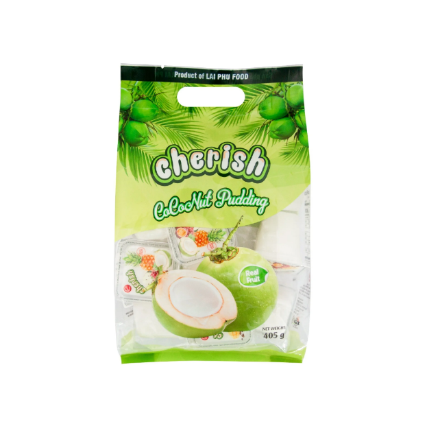 Thạch Rau Câu Cherish Pudding Vị Dừa Túi 405G