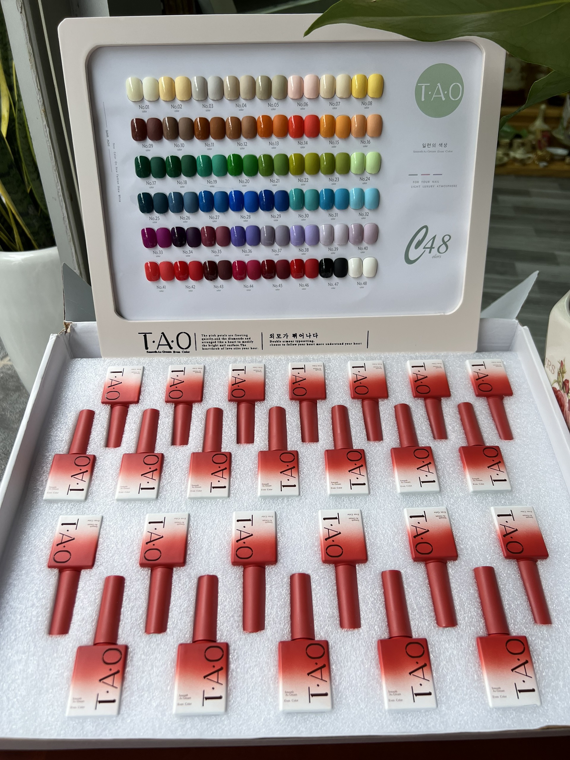 Sơn gel tao sét 48 màu - tặng kèm bảng màu tặng base top