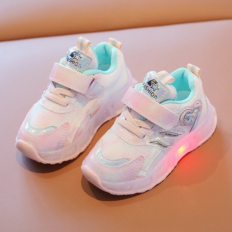 Giày thể thao siêu nhẹ CÓ ĐÈN cao cấp Full box cho bé trai và bé gái TT001K, Giay the thao be trai, Giay the thao be gai, Giay the thao sneaker cho be, Dép siêu nhân cho bé - TOP sản phẩm BabyMall Vietnam