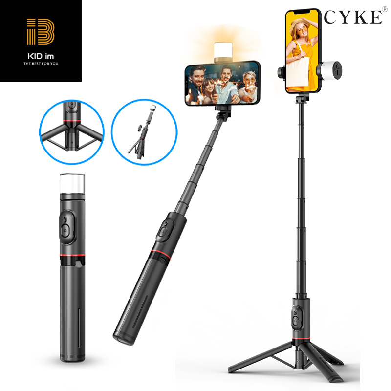 Gậy chụp ảnh Selfie Tripod CYKE kéo dài 76.5cm xoay 360 độ tích hợp điều