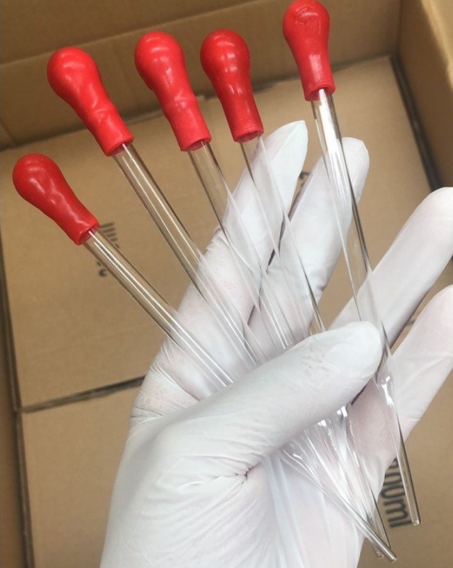 [combo 10 bộ] Pipet thủy tinh - Ống hút quả bóp cao su loại đẹp
