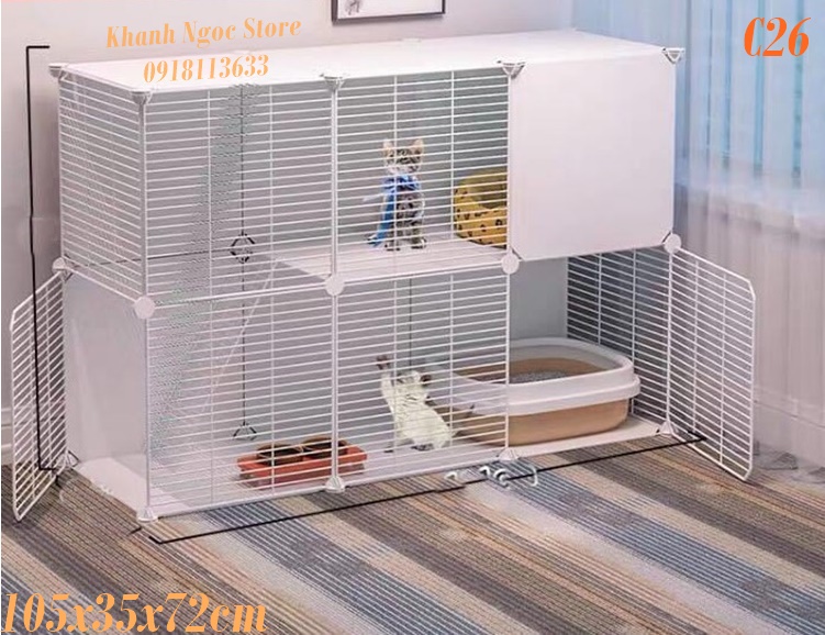 [Sắt Lắp Ghép] Chuồng Mèo lắp ghép  - nhiều mẫu mã