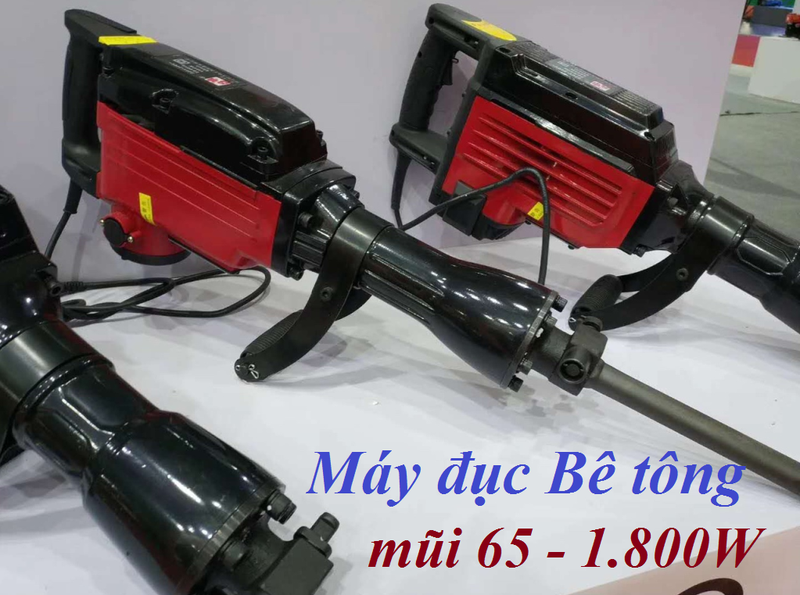 Máy đục phá bê tông đỏ đen 65a máy chuyên phá đường
