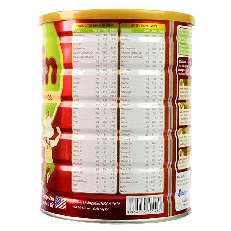 (Quét mã tích xu) Sữa bột ColosGain Colos Gain 1+ 800g (Dành cho bé 1_10 Tuổi)