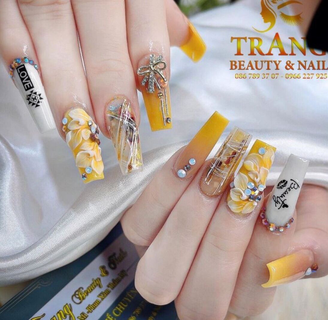 Nail box thiết kế - bộ 24 móng up sơn gel - kèm keo dũa