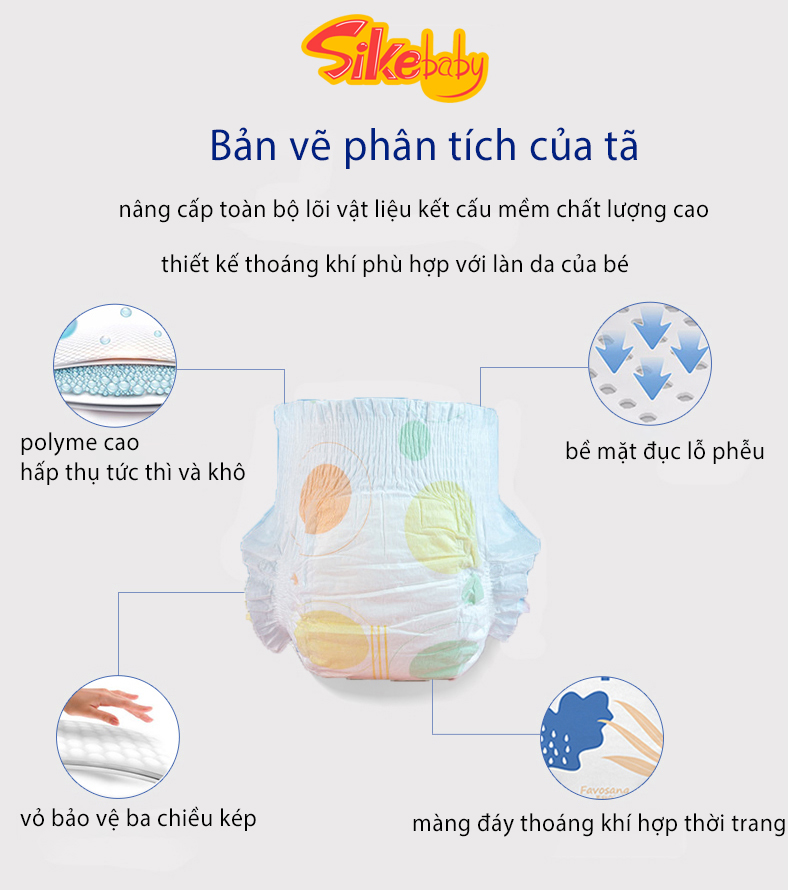 [Tặng 10 Miếng] SIKEBABY Tã/ Bỉm dán siêu mỏng thoáng khí M38