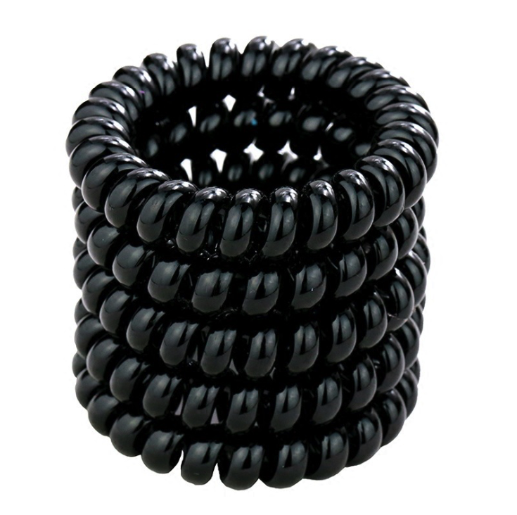 Dây cột tóc dạng lò xo size lớn 5.5cm đen p113