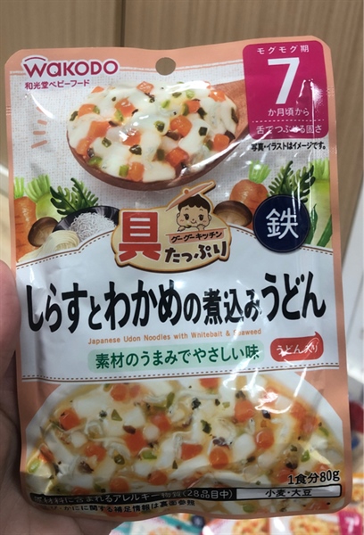 Mì Wakodo 80g cho bé 7m+