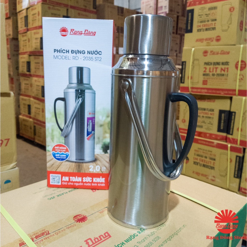 Phích đựng nước INOX 2 lít cao cấp Rạng Đông Model: RD 2035 ST2