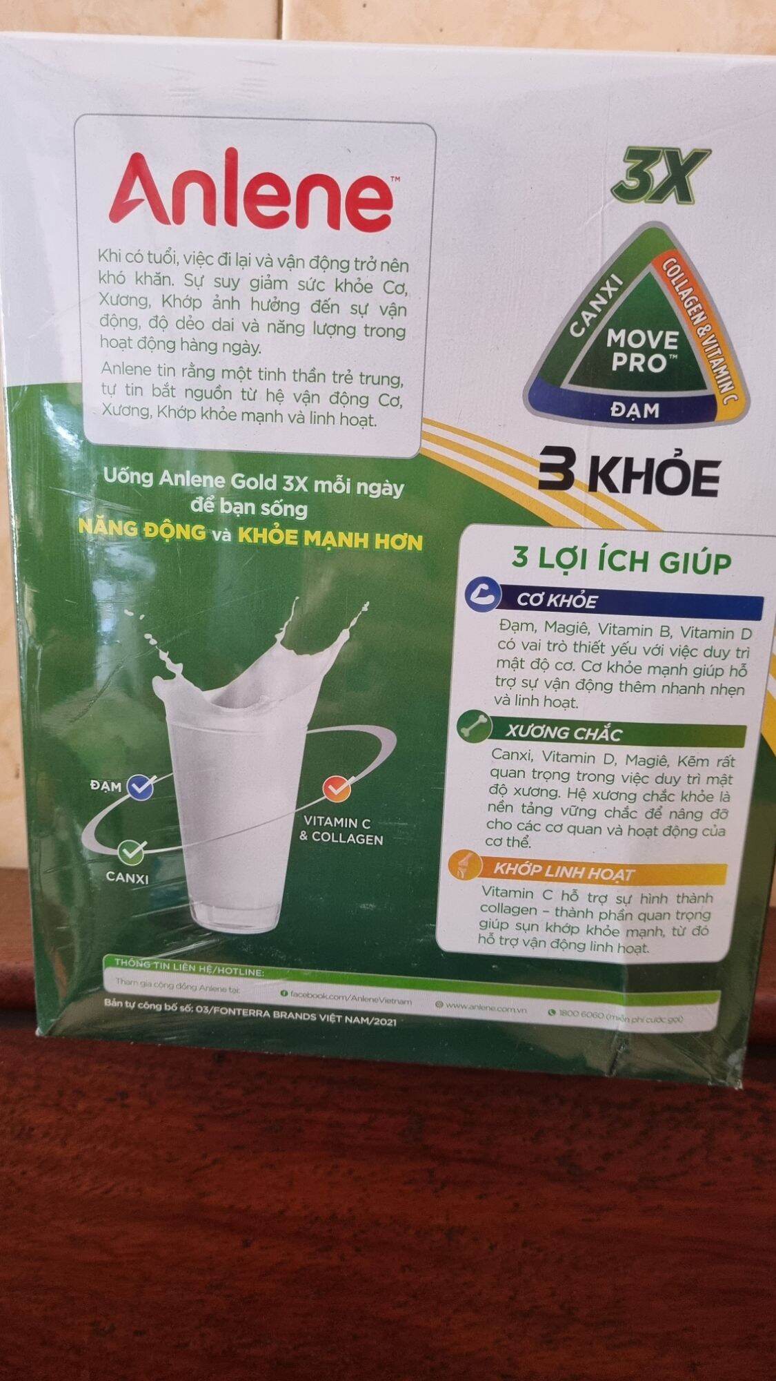 (Mẫu mới nhất)  Sữa Anlene Gold Movepro 1,2kg 30 tuổi (1kg2)