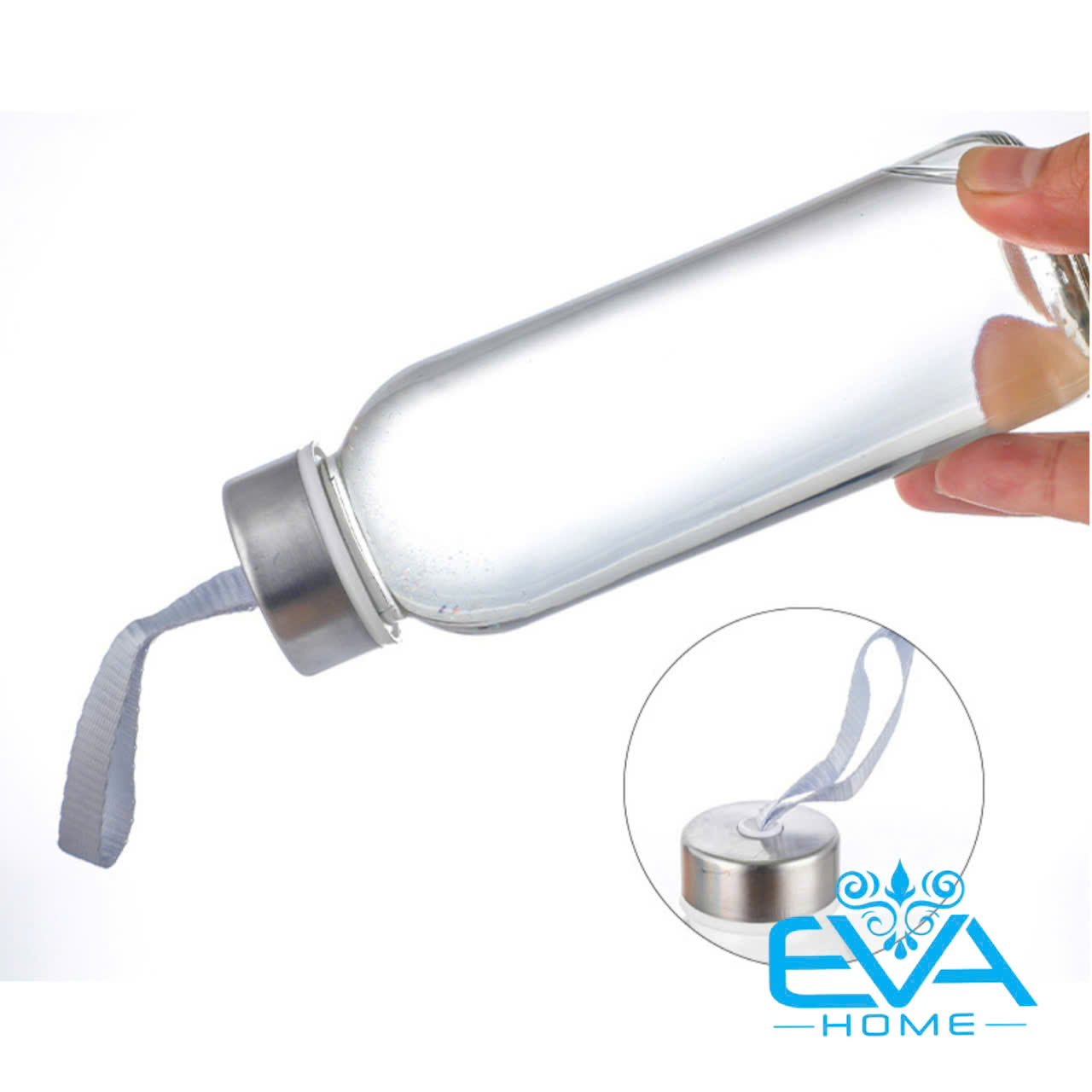 Bình Đựng Nước Thủy Tinh Có Dây Xách 300 Ml