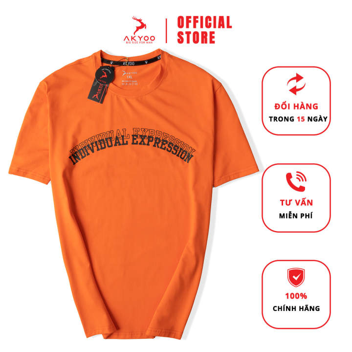 AKYOO Áo Thun Cam Họa Tiết Chữ Dành&hellip;