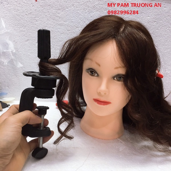 Đầu manocanh chịu nhiệt độ cao 75% tóc thật