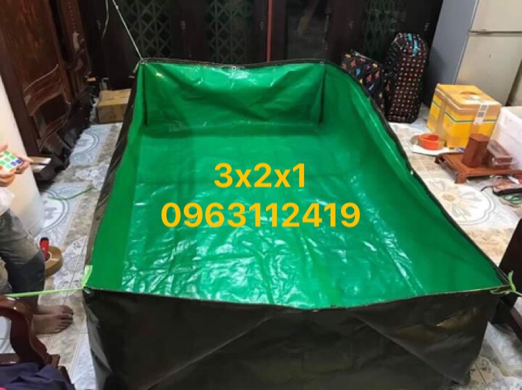 BỂ BƠI MINI BẰNG BẠT XANH LÁ( Kích thước 4x2x0.5 )