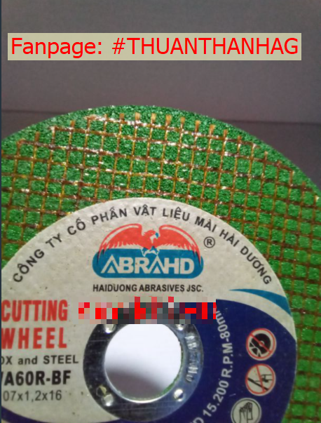 [Chính hãng] Đá cắt sắt Hải dương xanh 100mm ( 100 viên )