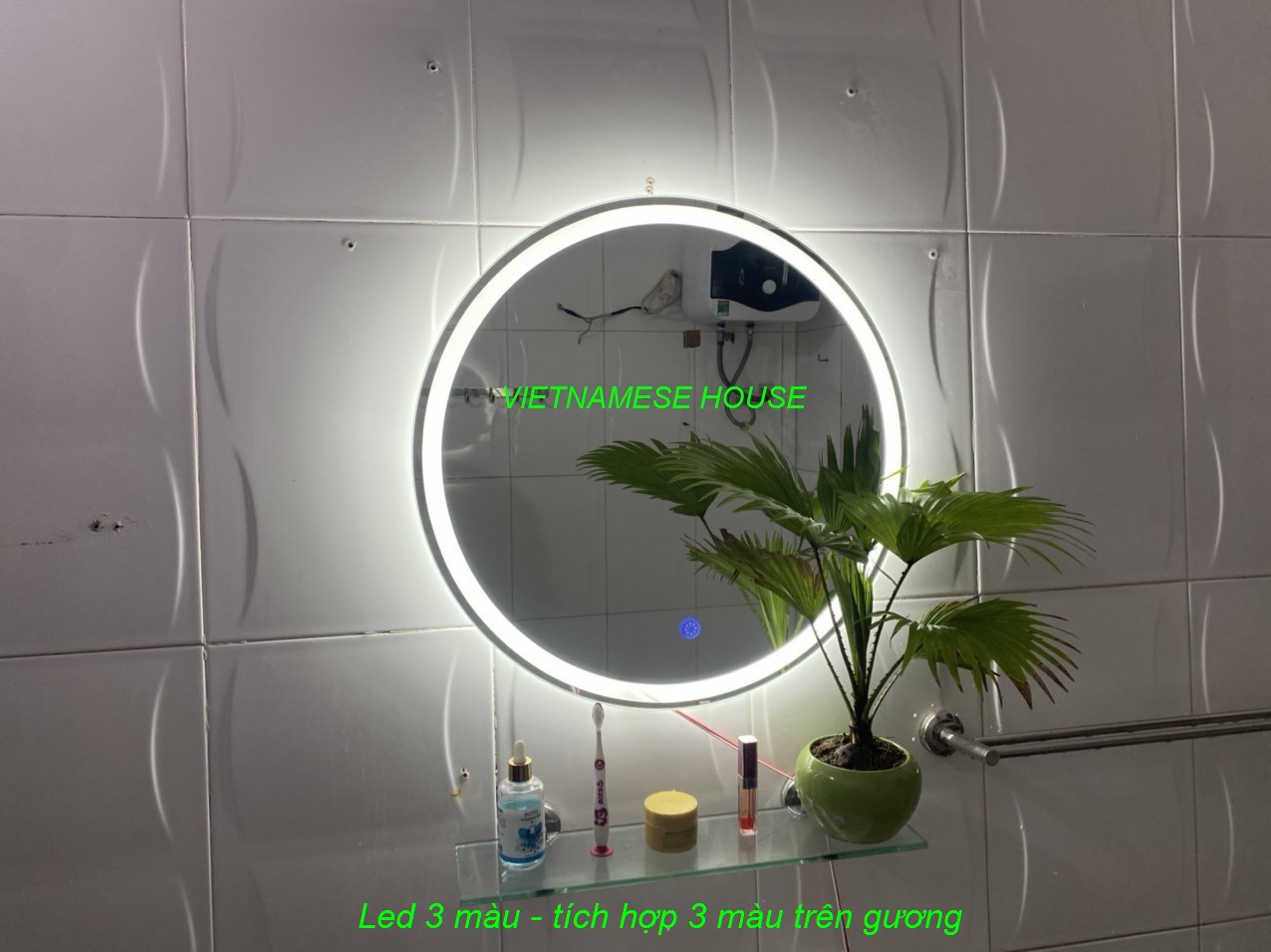 (Giá Xưởng) Gương tròn D40.D50 đèn led cảm ứng (Vietnamese House)