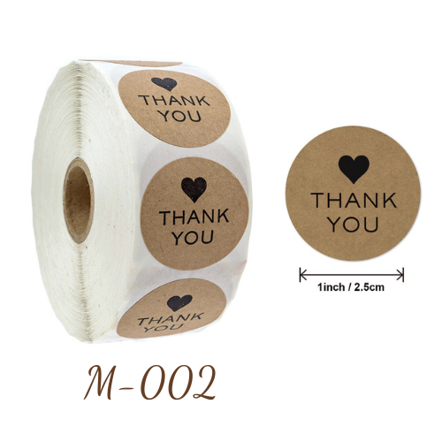 500 tem thank you size 2,5 cm
