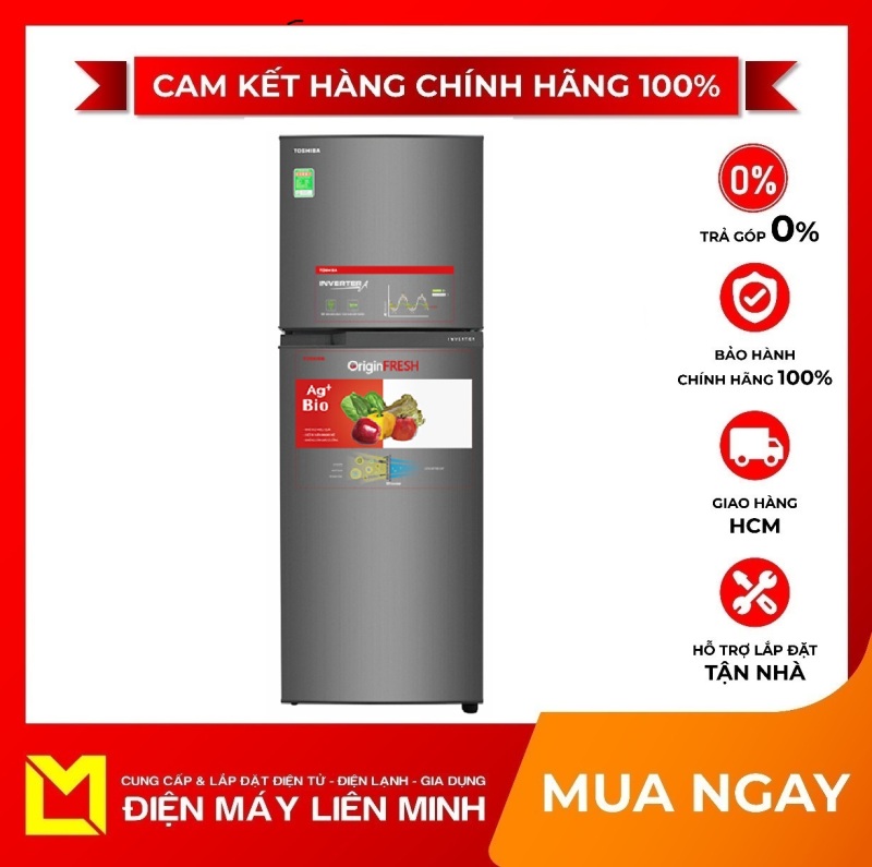 Tủ lạnh Toshiba Inverter 233 lít GR-A28VS (DS) - Tiện ích: Ngăn rau quả rộng Inverter tiết kiệm điện Ngăn kệ có thể thay đổi linh hoạt, Công nghệ kháng khuẩn, khử mùi:Ag+ Bio, Ngăn thực phẩm tươi sống