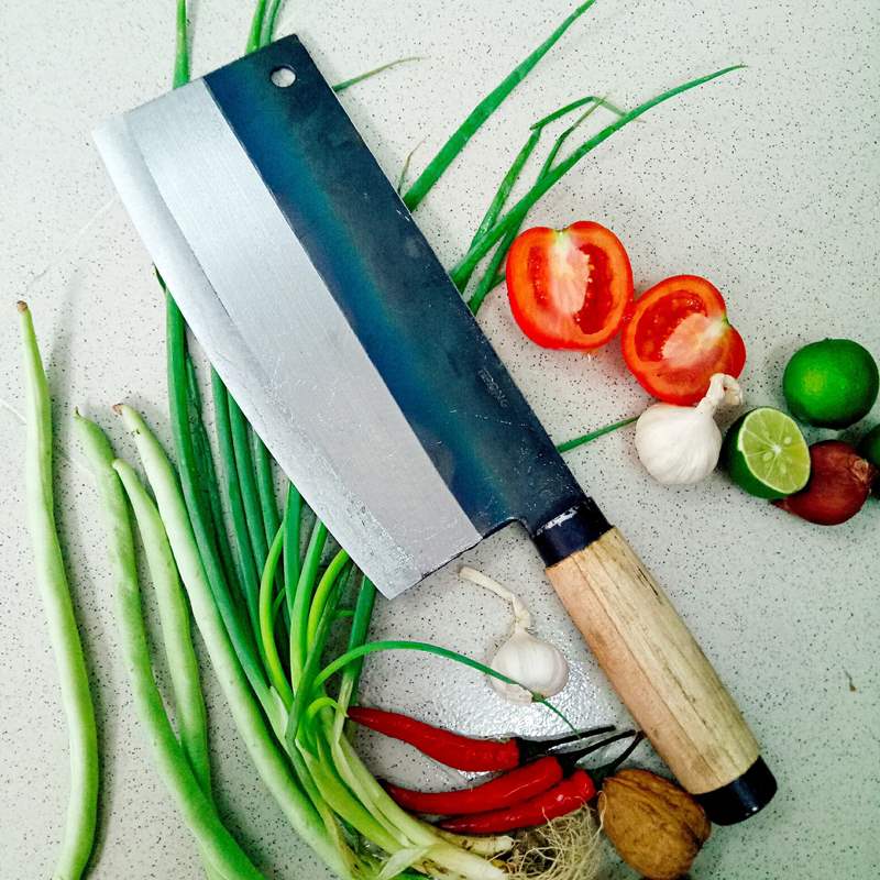 [Dao Dày - Cực Bén] DAO PHỞ CHẶT XƯƠNG CÁN GỖ - Được làm bởi các nghệ nhân làng nghề rèn